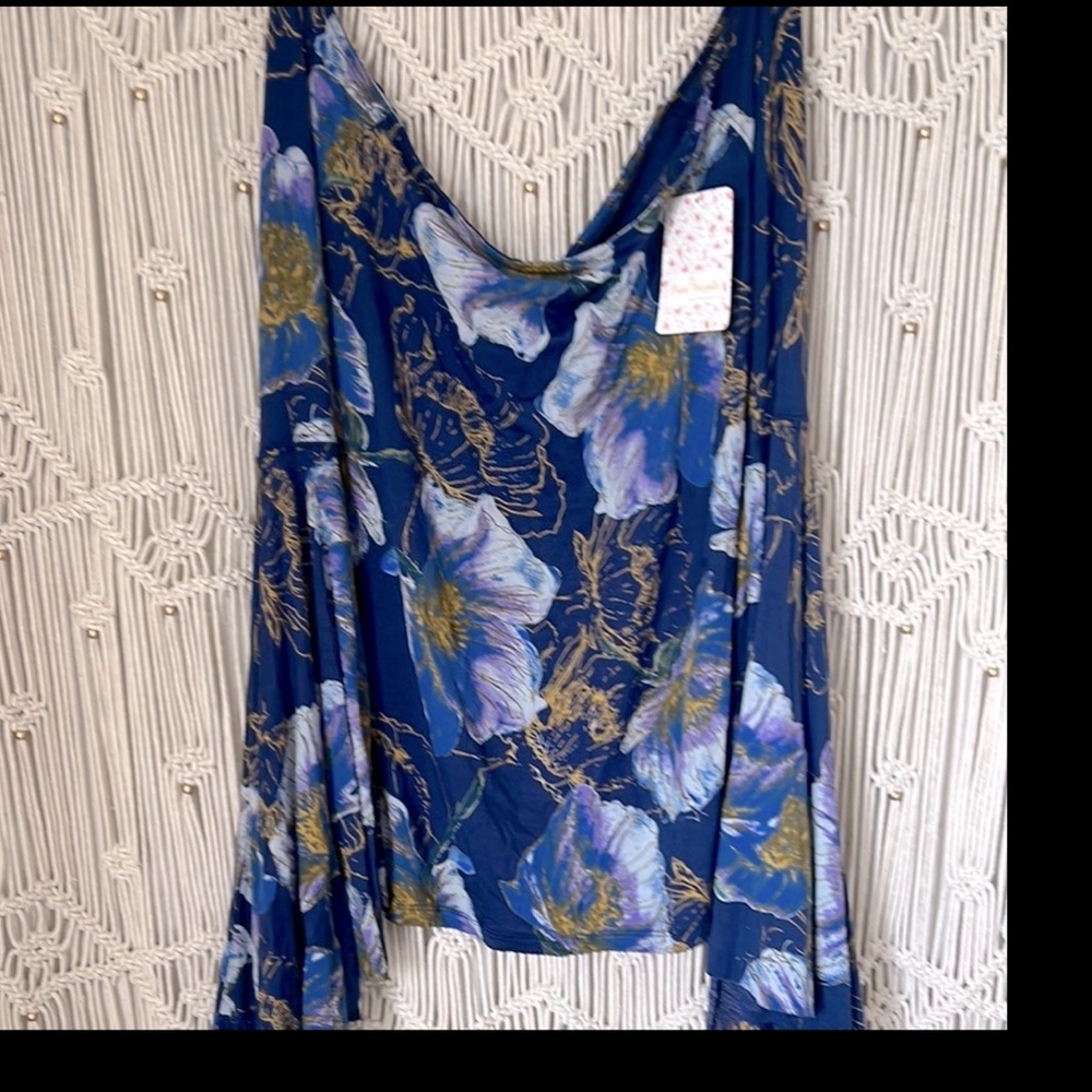 Free People We the Free navy wide sleeve blouse NWT host pick - Picture 5 of 10